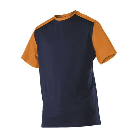Alleson Athletic 532CJY Youth Crew Neck Baseball Jersey - Navy Burnt Orange