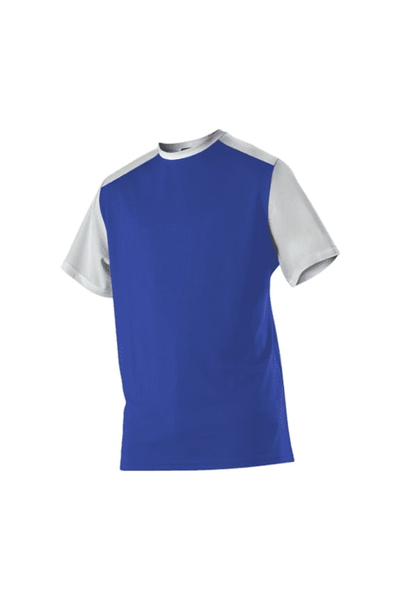 532CJY Youth Crew Neck Baseball Jersey - Royal White