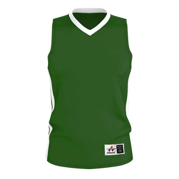 Alleson Athletic 538J Mens Single Ply Basketball Jersey - Kelly White