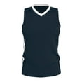 thumbnail image 1 of Alleson Athletic 538J Mens Single Ply Basketball Jersey - Navy White, 1 of 3