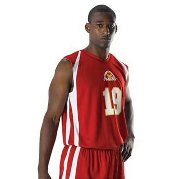Alleson Athletic 54MMRY Youth Reversible Basketball Jersey - Scarlet White
