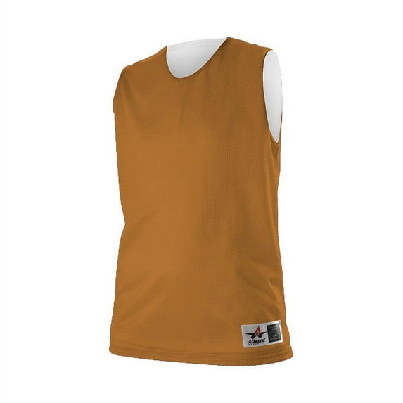 Alleson Athletic 560RW Womens Reversible Mesh Tank-Texas Orange/ White-L