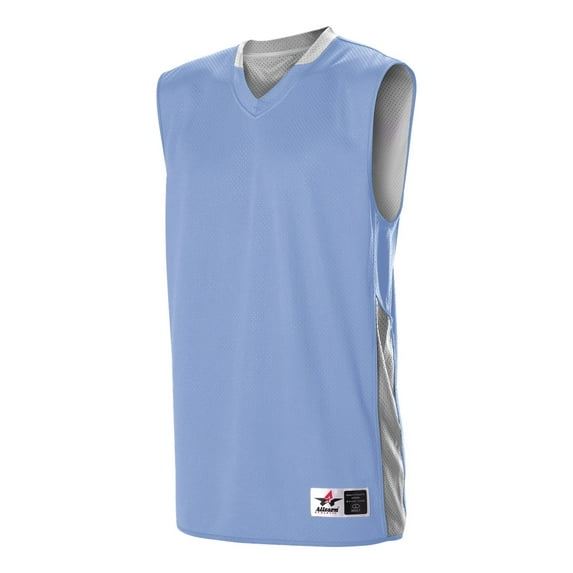 Alleson Athletic 589RSPW Womens Single Ply Reversible Jersey-Sky Blue/ White-2XL