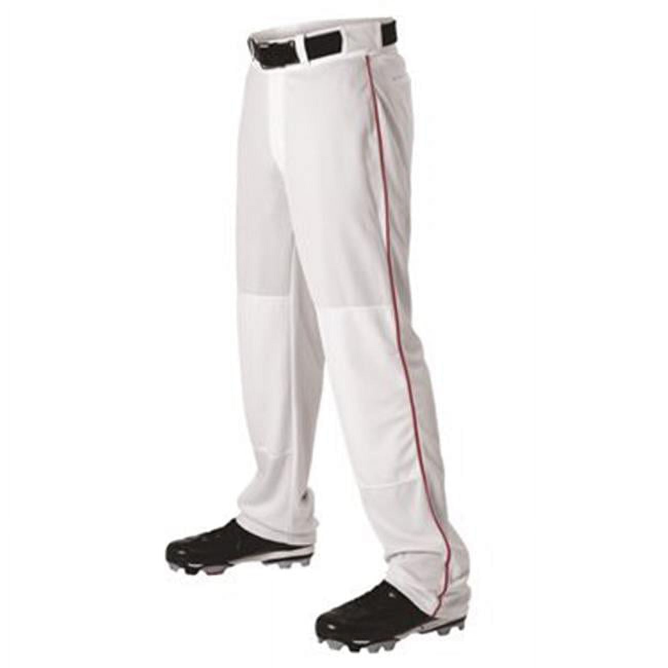 Alleson Athletic 605WLBY Youth Baseball Pant with Braid Black White