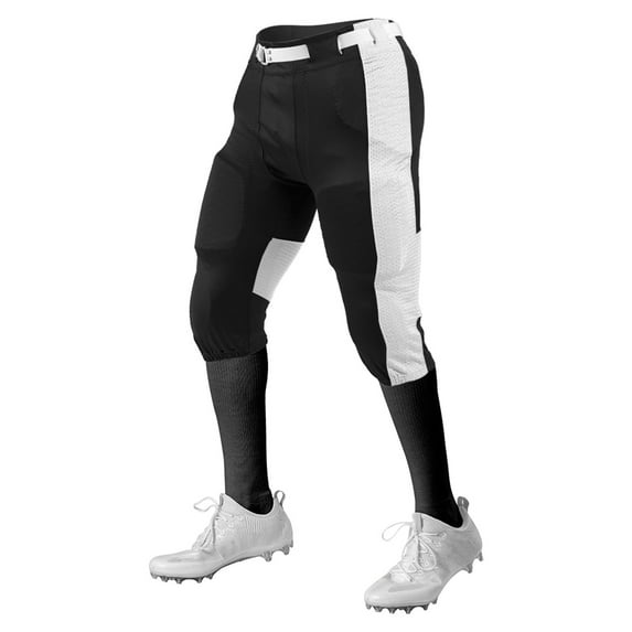 Alleson Athletic 650SLA Adult Press Football Pant (Pads Not Included) - Black White