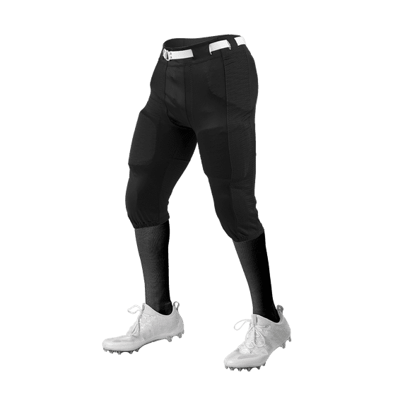 Alleson Athletic 650SLY Youth Press Football Pant (Pads Not Included) - Black Black