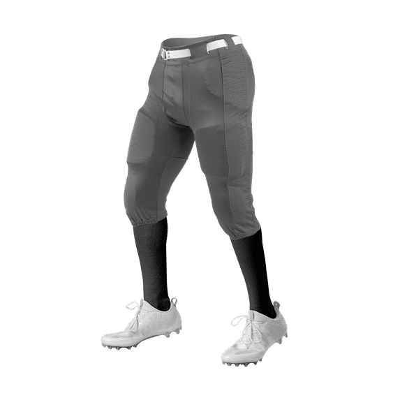 Alleson Athletic 650SLY Youth Press Football Pant (Pads Not Included) - Charcoal Solid Charcoal Solid