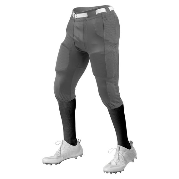 Alleson Athletic 650SLY Youth Press Football Pant (Pads Not Included) - Charcoal Solid Charcoal Solid