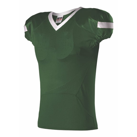 Alleson Athletic 754 Adult Pro Flex Cut Belt Length Football Jersey - Forest White