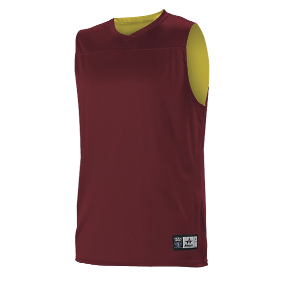 Alleson Athletic A105BA Adult NBA Blank Reversible Game Jersey-Wine/ Gold-S
