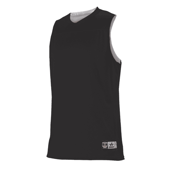 Alleson Athletic A105BG Girl's Blank Reversible WNBA Racerback Jersey - Black White