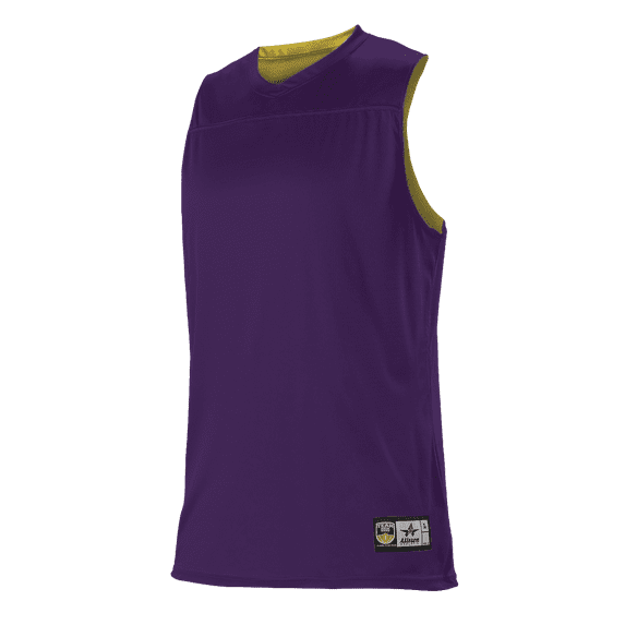 Alleson Athletic A105BW Women's Blank Reversible WNBA Racerback Jersey - Purple Gold