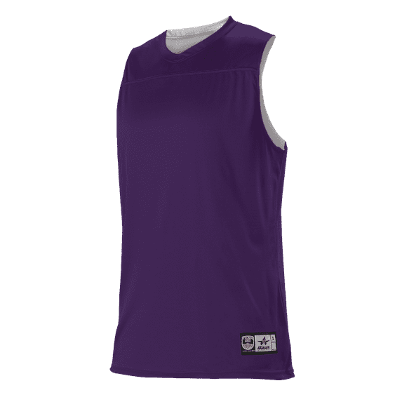Alleson Athletic A105BW Women's Blank Reversible WNBA Racerback Jersey - Purple White