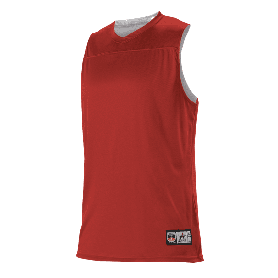 Alleson Athletic A105BW Womens Blank Reversible WNBA Racerback Jersey-Red/White-XL