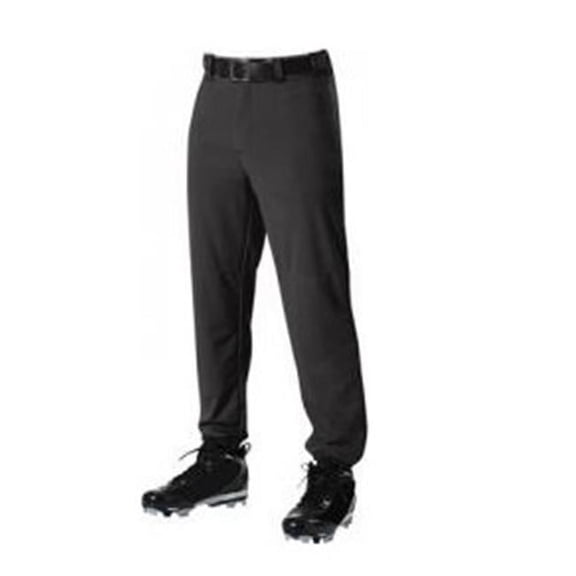 Alleson Athletic AA605PYBLKLRG Youth Baseball Pant, Black - Large
