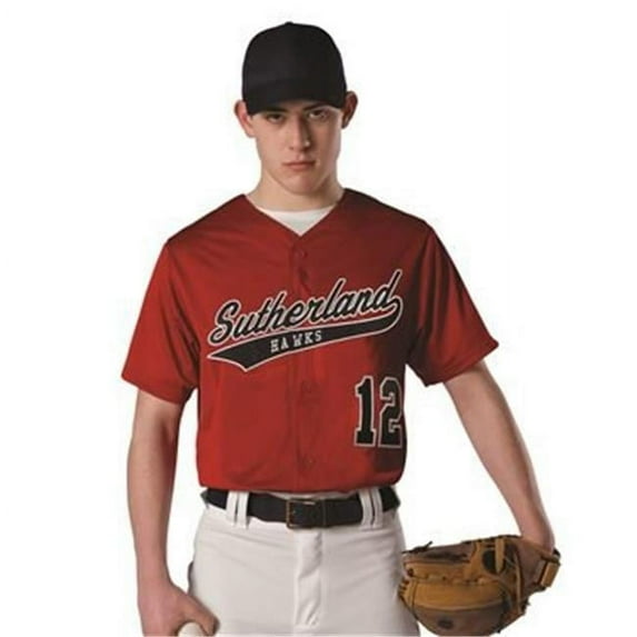 Alleson Athletic - Youth Dura Light Mesh Baseball Jersey - Color - Grey - Size - XL