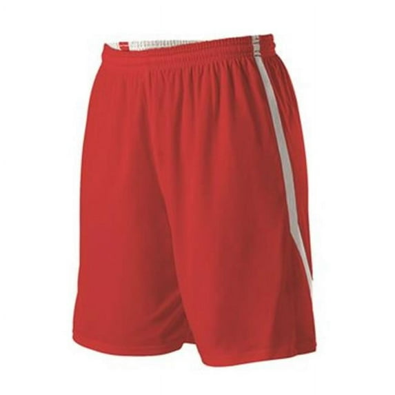 Alleson Athletic B04485544 Girls Reversible Basketball Shorts, Forest & White - Medium