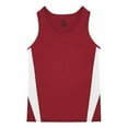 thumbnail image 1 of Alleson Athletic B17585004 Stride Singlet, White & Black - Medium, 1 of 4