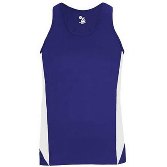 Alleson Athletic B17885096 Stride Womens Singlet, Graphite & White - Extra Large