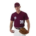 thumbnail image 1 of Alleson Athletic B32385008 Baseball Two Button Henley Jersey, White - 3XL, 1 of 1