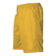 Alleson Athletic B37485133 Mesh Shorts, Gold - Small