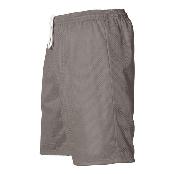 Alleson Athletic B37485354 Mesh Shorts, Silver - Medium