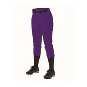 Alleson Athletic B39885674 Girls Belt Loop Fast-Pitch Pants - Purple - Medium