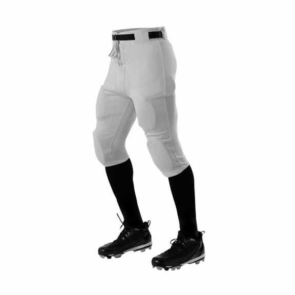 Alleson Athletic B41885587 Practice Football Pants, Grey - 2XL