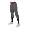 thumbnail image 1 of Alleson Athletic B42085586 Girls Belted Speed Premium Fastpitch Pants, Grey - Extra Large, 1 of 2
