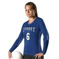 thumbnail image 1 of Alleson Athletic B45485673 Girls Dig Long Sleeve Volleyball Jersey, Purple - Small, 1 of 7