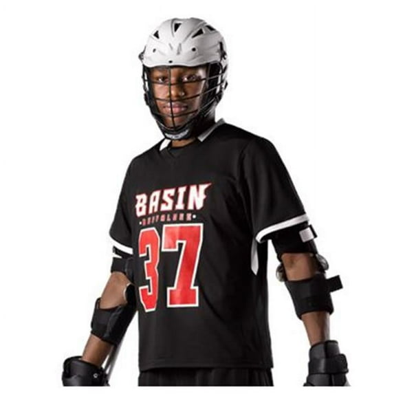 Alleson Athletic B46585004 Lacrosse Jersey, White & Black - Medium
