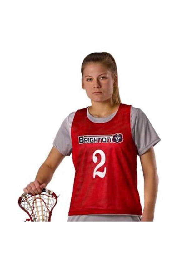 B47385122 Womens Lacrosse Reversible Pinnie, Gold & White - Extra Small