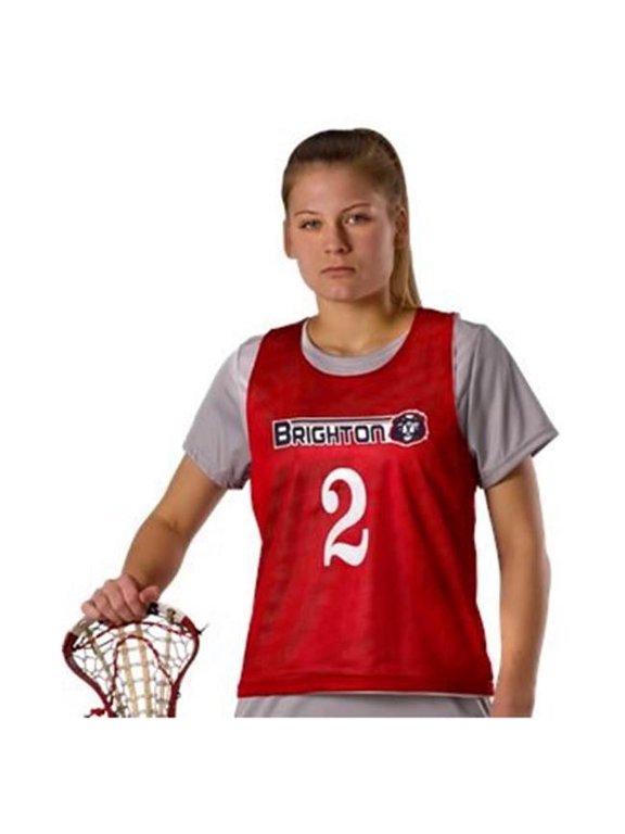 B47385122 Womens Lacrosse Reversible Pinnie, Gold & White - Extra Small