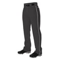 thumbnail image 1 of Alleson Athletic B48085113 Warp Knit Baseball Pants with Side Braid, Grey & Black - Small, 1 of 1