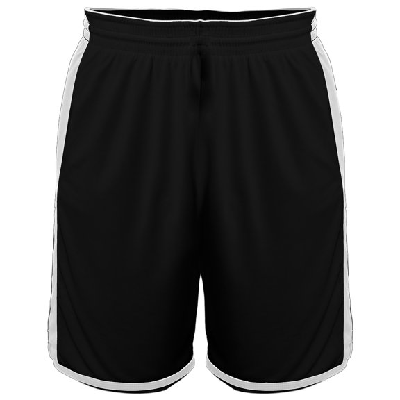 Alleson Athletic B68785505 Crossover Reversible Shorts, Black & White - Large