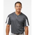 thumbnail image 1 of Alleson Athletic B88485716 Mens Striker Placket T-Shirt, Red & Navy - Extra Large, 1 of 3