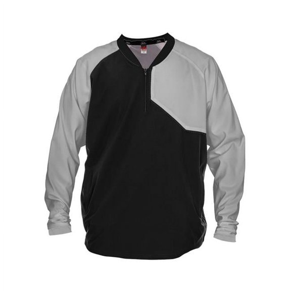 Alleson Athletic B94385707 Field Batters Jacket, Red & Grey - 2XL
