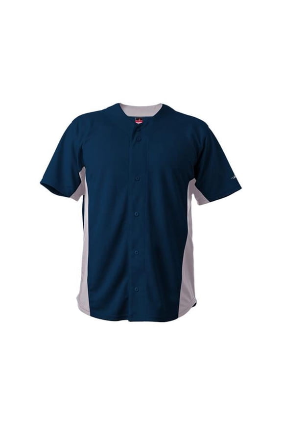 B94485528 Crush Full Button Baseball Jersey, Red - 3XL