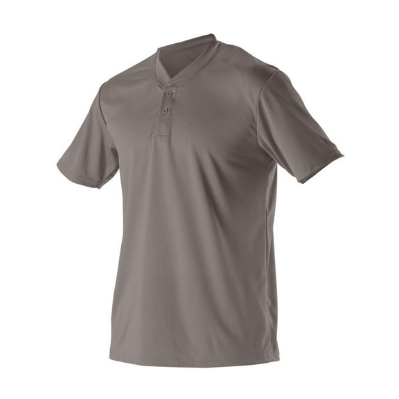 Alleson Athletic Baseball Two Button Henley Jersey Size 4XL Color Greys