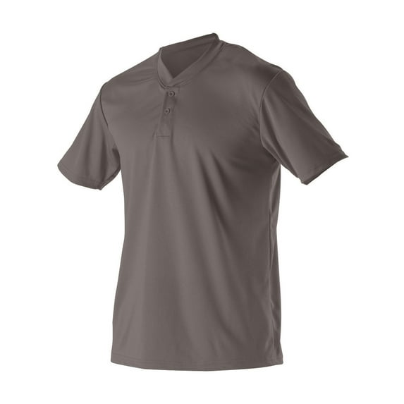 Alleson Athletic Boys Baseball Two Button Henley Jersey