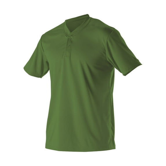 Alleson Athletic Boys Baseball Two Button Henley Jersey
