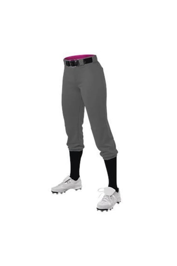 Girls' Belted Speed Premium Fastpitch Pants 615PSG Charcoal XL