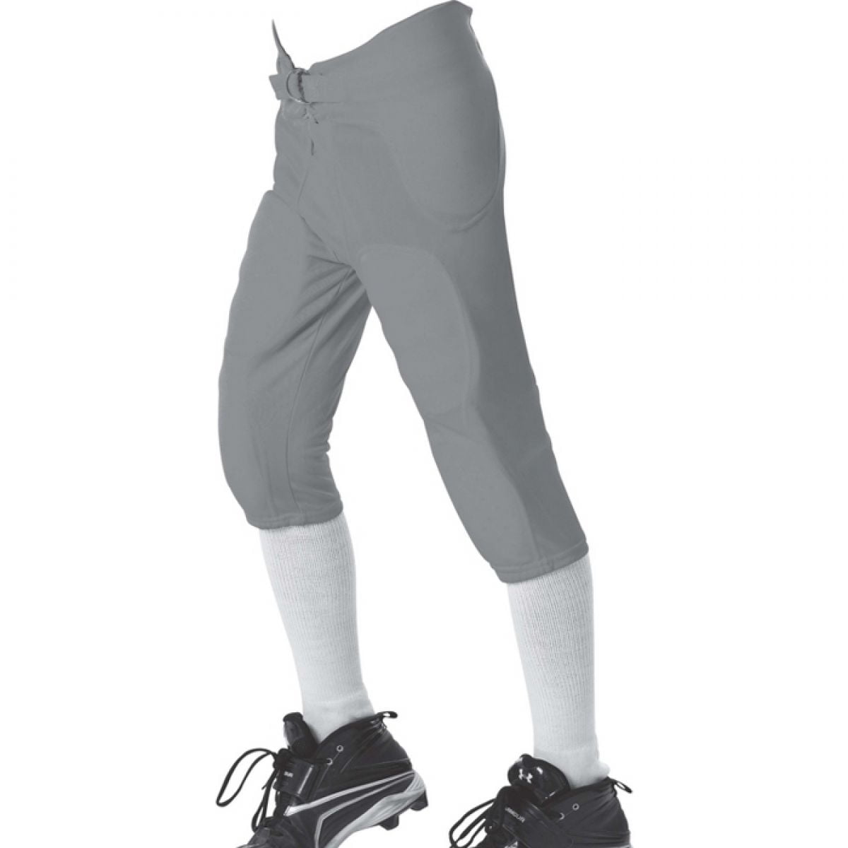 Alleson Women's Fastpitch Softball Pants - Grey Polyester Low Rise Mid-Calf Length, Size M