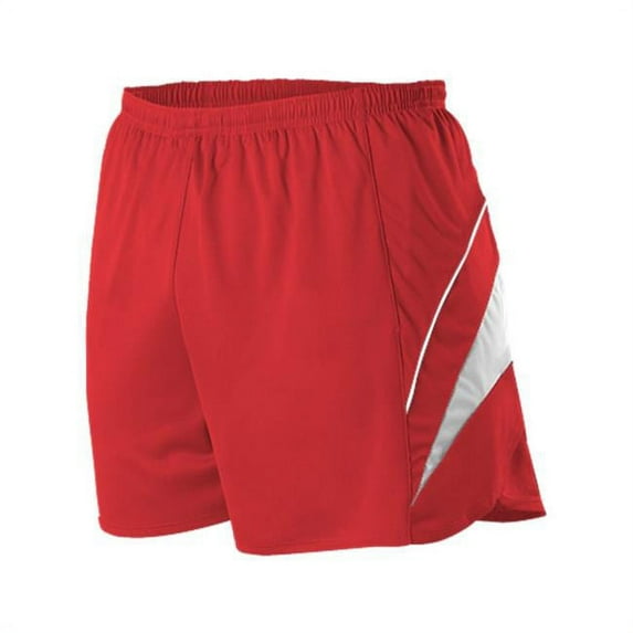 Alleson Athletic R1LFP Men's Loose Fit Track Short - Scarlet White
