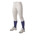 thumbnail image 1 of Alleson Athletic Women's Belted Piped Fastpitch Pants 625PBW White/ Royal L, 1 of 1