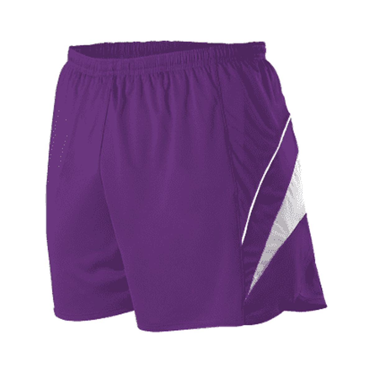 Alleson Athletic Women's Loose Fit Track Shorts R1LFPW Purple/ White M