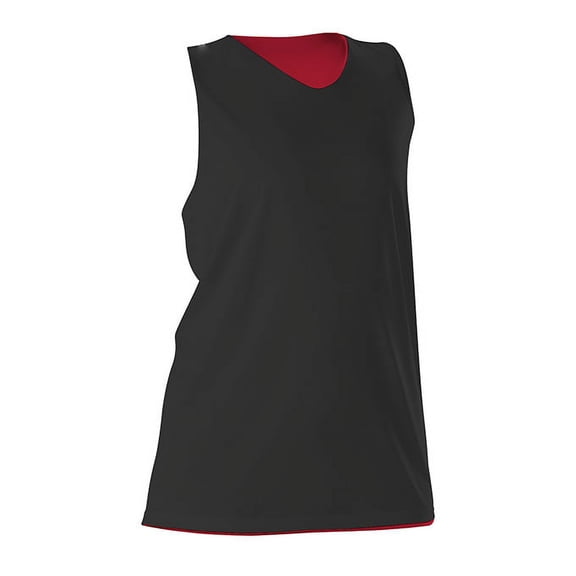 Alleson Athletic Women's Reversible Racerback Tank 506CRW Black/ Red XS