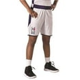 thumbnail image 1 of Alleson Athletic Women's Single Ply Reversible Shorts 589PSPW Purple/ White XS, 1 of 7