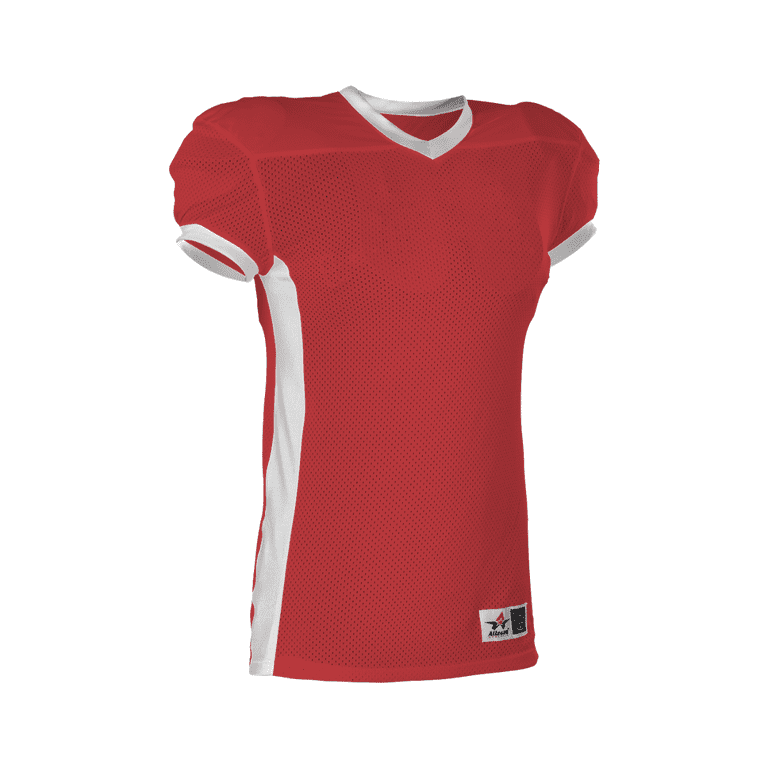Alleson Athletic Youth Football Jersey in Red/ White XL