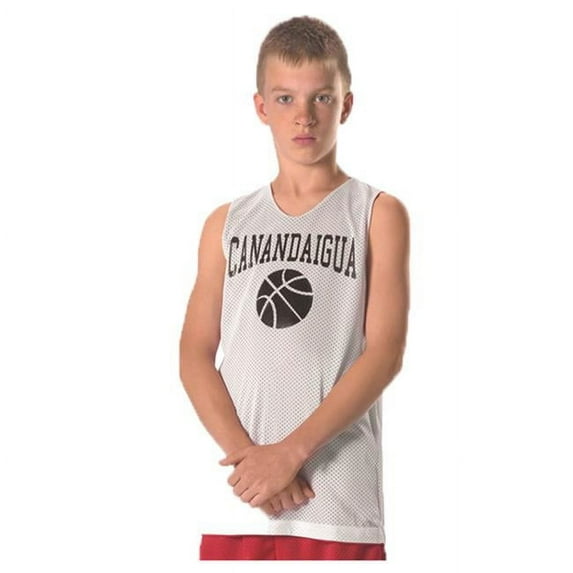 Alleson Athletic Youth Reversible Mesh Tank 560RY Black/ White S